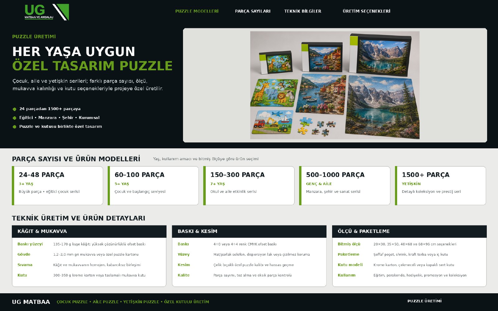 Puzzle ürün föyü