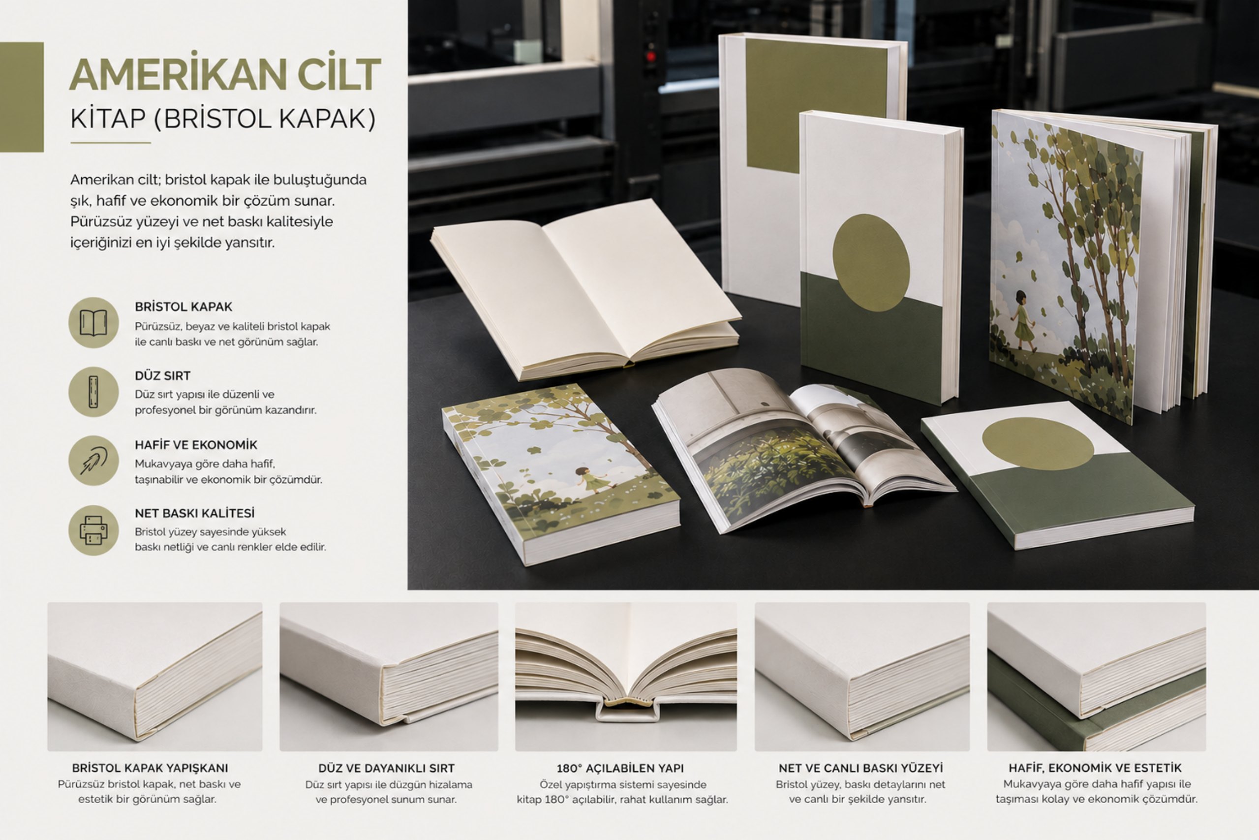 Amerikan Cilt Kitap ürün föyü