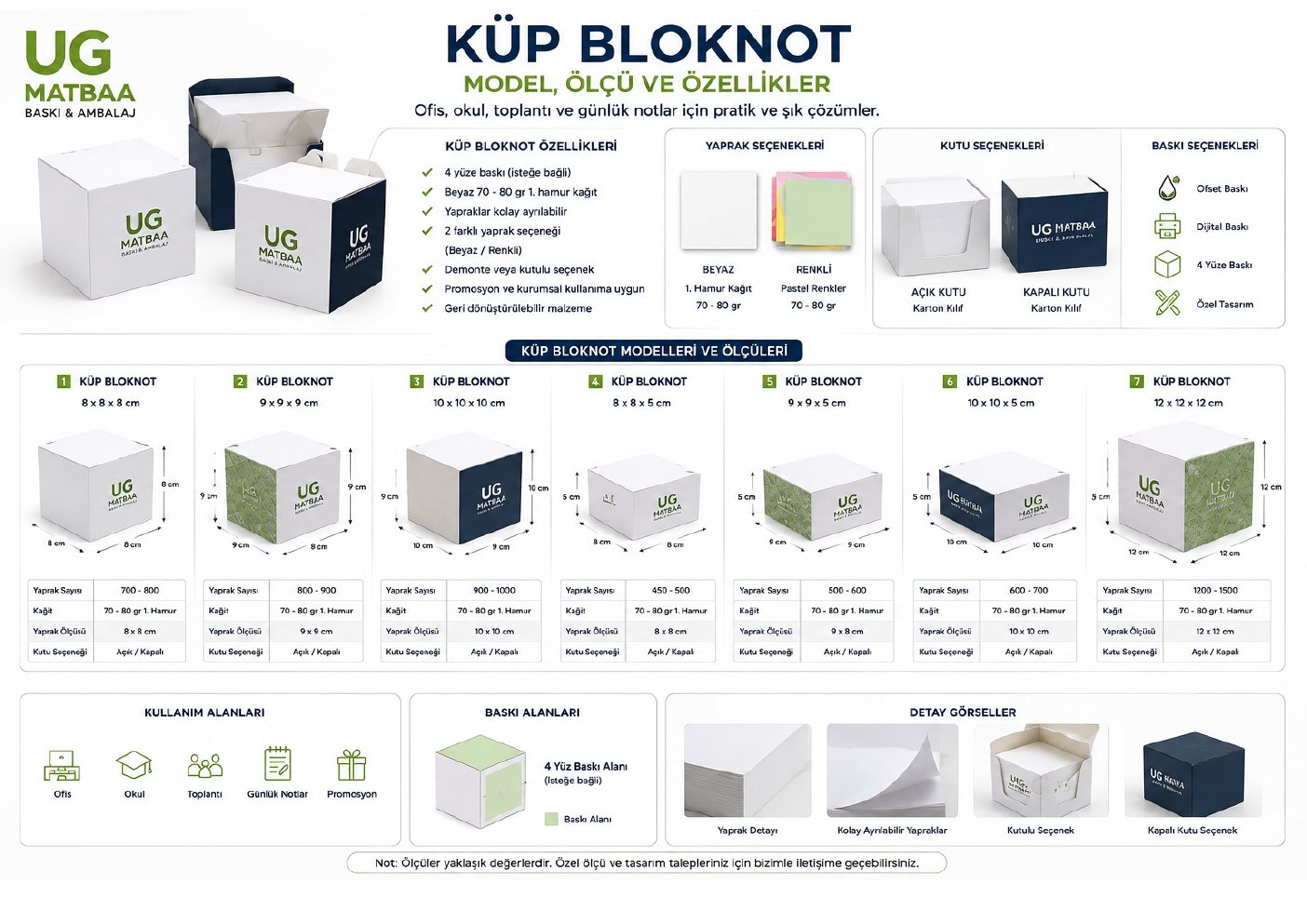 Küp Bloknot ürün föyü